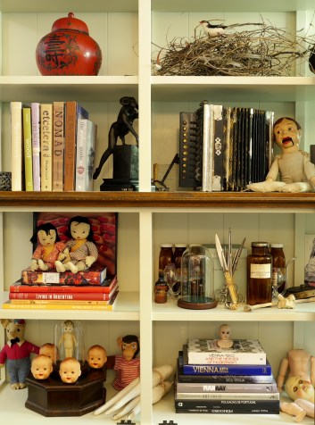 Just some of the collection in the wunderkammer